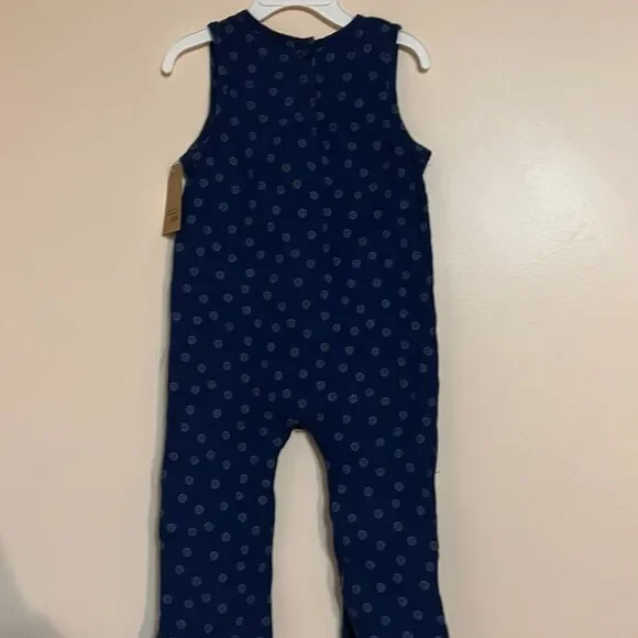 Chick Pea Navy Blue Overall Onesie Snap Closure Sz 24 months - Picture 4 of 4